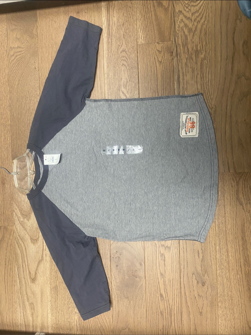 Kids GAP Striped Crewneck Half Sleeved Tee in Gray
